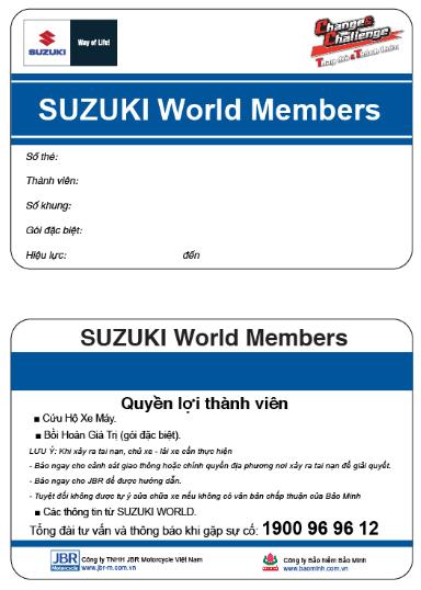 Mua xe tại Suzuki World tặng bảo hiểm xe
